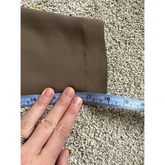 Silk Button Down Tunic Blouse Brown Y2K Classic Adrianna Papelle Size 6 - Picture 7 of 8